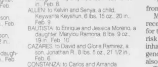 Birth Newspaper clipping from Feb 23, 2000 5858688
