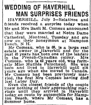 Marriage Newspaper clipping from Jul 4, 1920 5858870