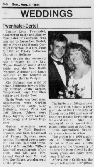 other Newspaper clipping from Aug 4, 1996 5859329
