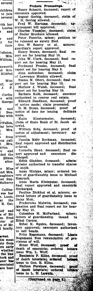 other Newspaper clipping from May 5, 1922 5861489