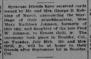 Marriage Newspaper clipping from Aug 31, 1912 5861608
