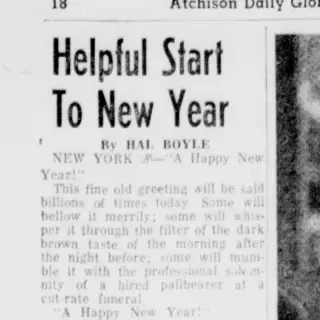 Political Newspaper clipping from Jan 1, 1954 5861996