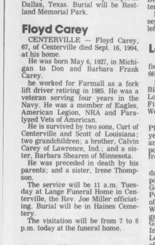 other Newspaper clipping from Sep 19, 1994 5862097