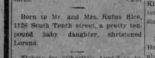 Birth Newspaper clipping from Aug 3, 1909 5862539