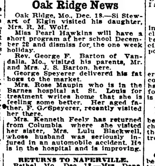 other Newspaper clipping from Dec 18, 1922 5863577