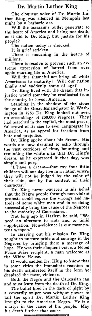 other Newspaper clipping from Apr 5, 1968 5864029