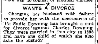 Divorce Newspaper clipping from Jul 26, 1905 5864577