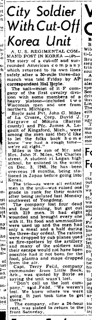other Newspaper clipping from Jul 29, 1950 5867506