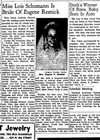 Marriage Newspaper clipping from Aug 1, 1955 5867628