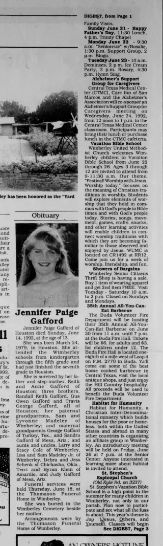 other Newspaper clipping from Jun 20, 1992 5868418