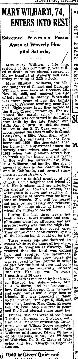 other Newspaper clipping from Jan 4, 1940 5868679