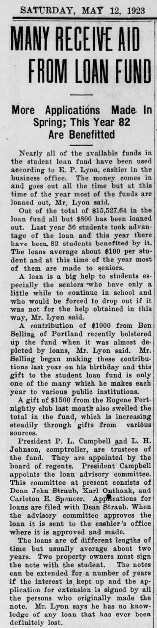 other Newspaper clipping from May 12, 1923 5869856