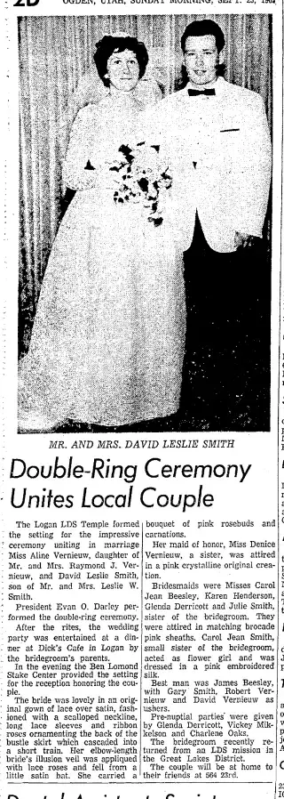 Marriage Newspaper clipping from Sep 23, 1962 5870180