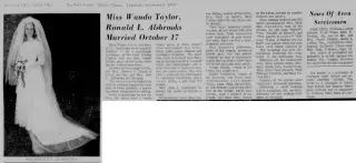 Marriage Newspaper clipping from Nov 6, 1969 5870481