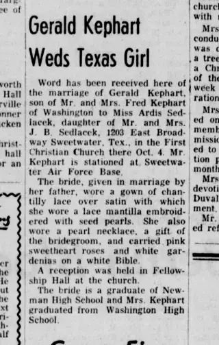 Marriage Newspaper clipping from Nov 11, 1958 5871604