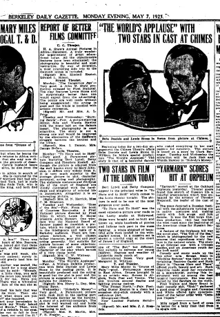 other Newspaper clipping from May 7, 1923 5871814
