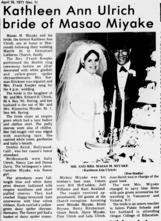other Newspaper clipping from Apr 15, 1971 5871952
