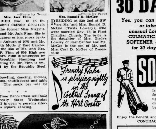 Marriage Newspaper clipping from Nov 27, 1950 5872404