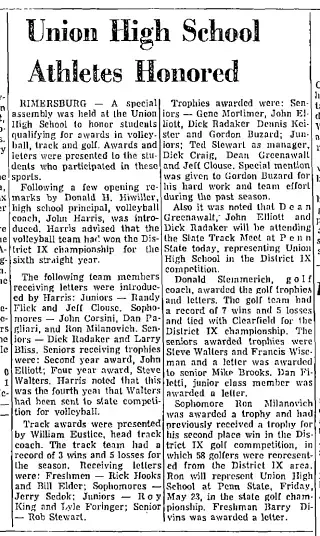 other Newspaper clipping from May 27, 1969 5872574
