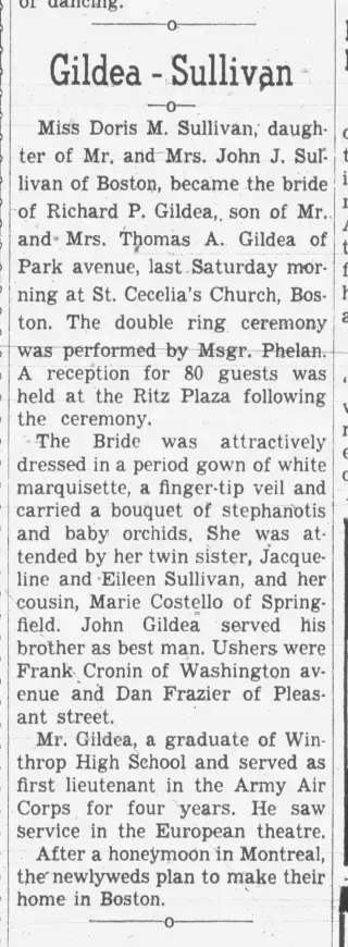 Marriage Newspaper clipping from Sep 4, 1947 5873253