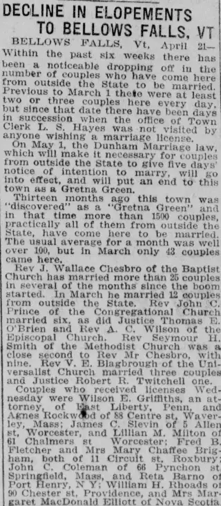 Marriage Newspaper clipping from Apr 22, 1917 5873467