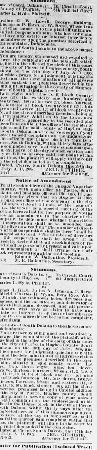 other Newspaper clipping from Aug 17, 1905 5874460