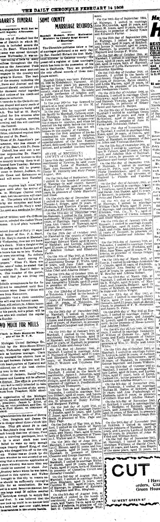 Marriage Newspaper clipping from Feb 14, 1908 5874904