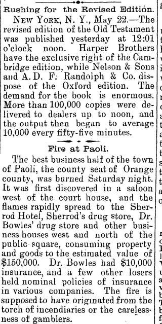 other Newspaper clipping from May 26, 1885 5875414