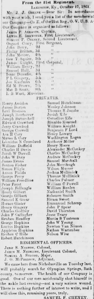 other Newspaper clipping from Oct 26, 1861 5875852