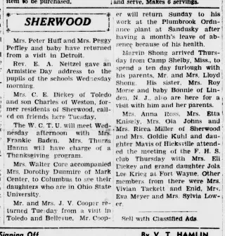 Birth Newspaper clipping from Nov 16, 1942 5877208