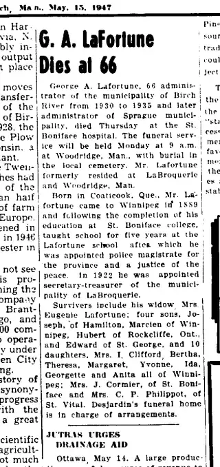 other Newspaper clipping from May 15, 1947 5877290
