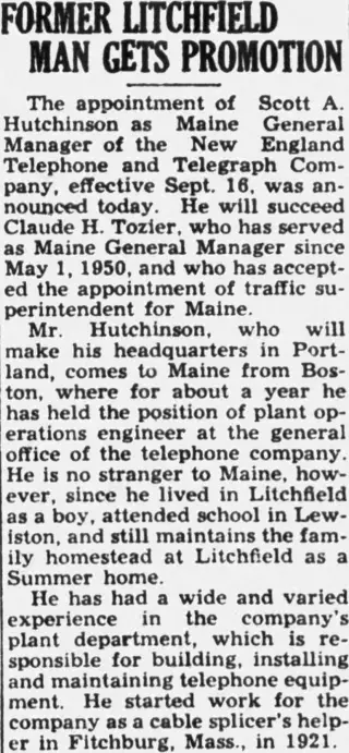 other Newspaper clipping from Sep 13, 1951 5878007