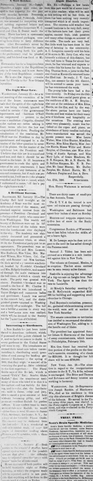 other Newspaper clipping from Jan 28, 1886 5879837