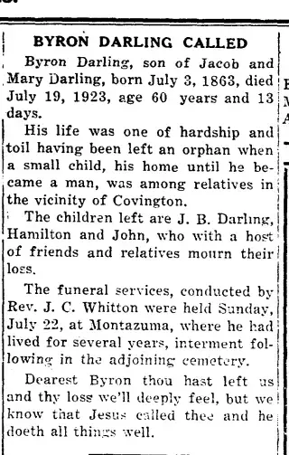 other Newspaper clipping from Aug 3, 1923 5880303