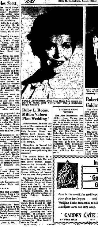 Marriage Newspaper clipping from Jun 1, 1961 5880322