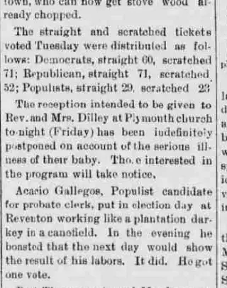 other Newspaper clipping from Nov 8, 1894 5881043