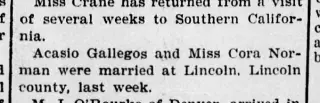 Marriage Newspaper clipping from Jan 2, 1902 5881252