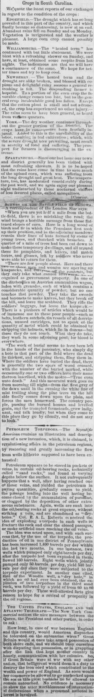 other Newspaper clipping from Aug 8, 1866 5881630