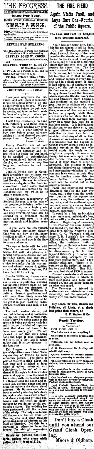 other Newspaper clipping from Oct 6, 1892 5881716