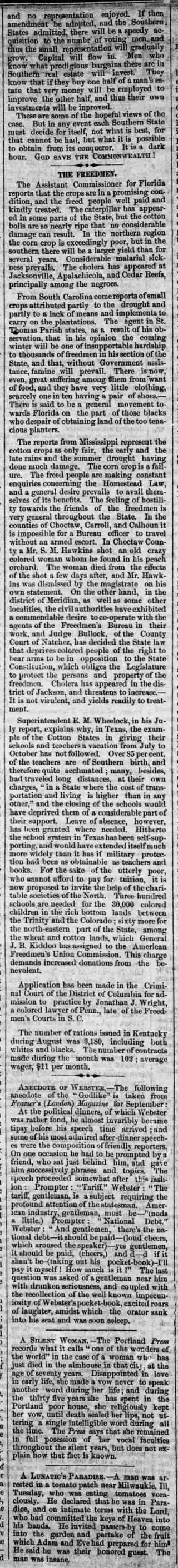 other Newspaper clipping from Oct 17, 1866 5881748