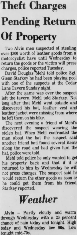 other Newspaper clipping from May 27, 1980 5882192