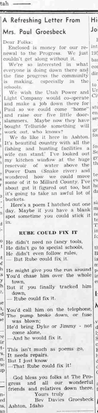 other Newspaper clipping from Sep 4, 1958 5882481