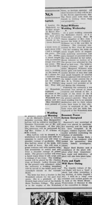 Marriage Newspaper clipping from Oct 11, 1940 5882929