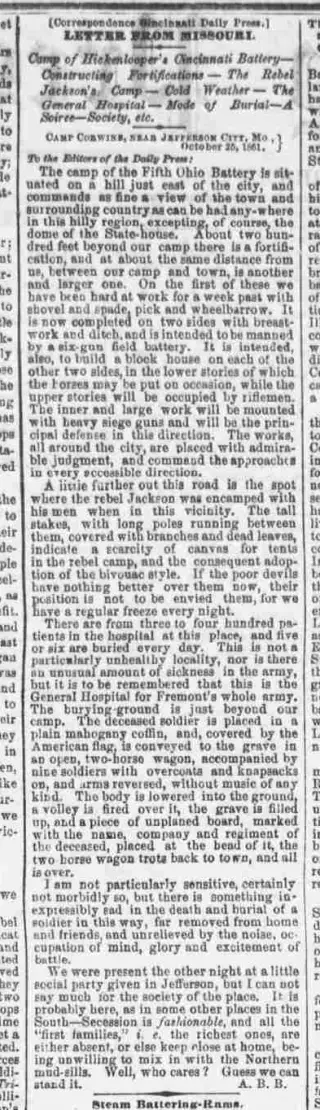 other Newspaper clipping from Oct 28, 1861 5883253
