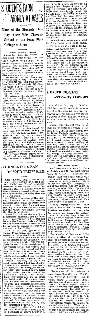 other Newspaper clipping from Aug 22, 1913 5884602