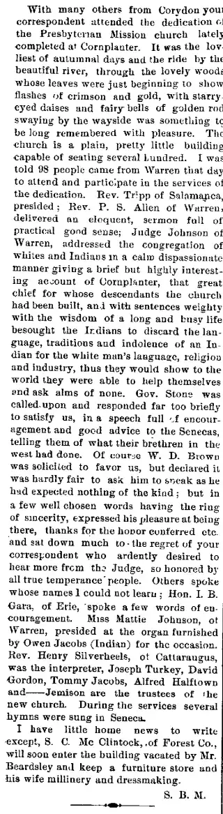 other Newspaper clipping from Sep 25, 1885 5884618