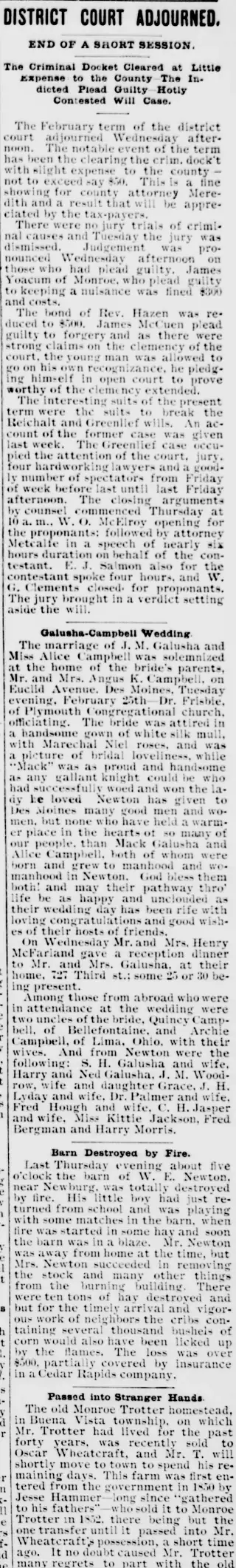 other Newspaper clipping from Feb 28, 1896 5885337