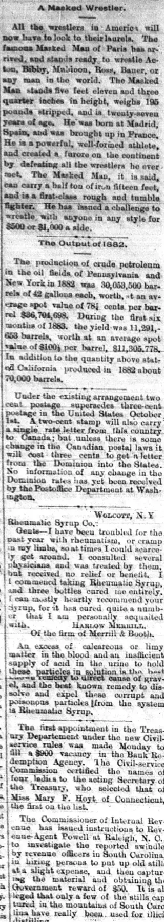 other Newspaper clipping from Sep 7, 1883 5885647