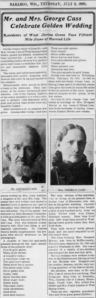 Marriage Newspaper clipping from Jul 8, 1909 5885692