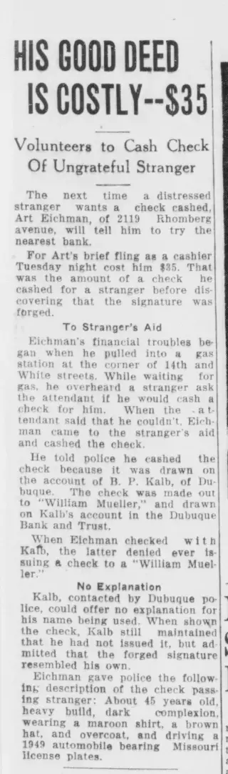 other Newspaper clipping from Dec 21, 1949 5887204